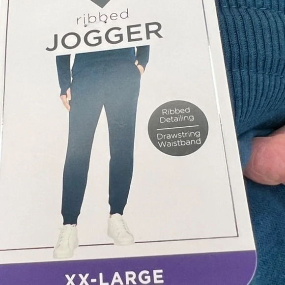 NWT - MEMBERS MARK XXL TEAL JOGGER ~ front pockets w/ drawstring & elastic waist - Picture 11 of 11